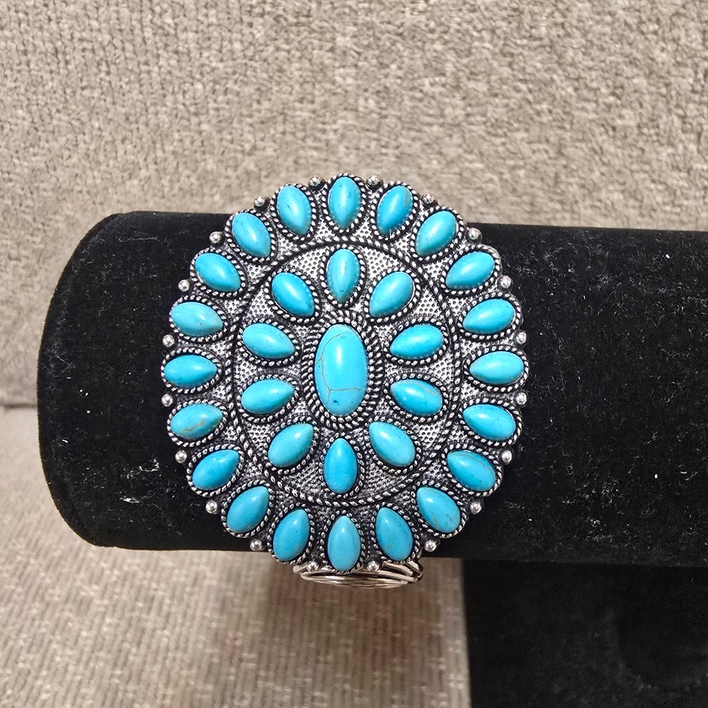 Western Turquoise Wrap Around Bracelet